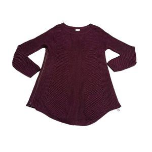 Caslon Red Tunic Length Sweater Size Medium